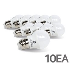 더쎈 LED 전구 미니 인치구 G45 5W 미니전구 인테리어 램프 세트, 10개, 전구색