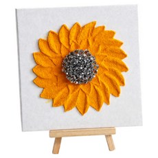 두두웍스 해바라기 유화 그림 그리기 diy 큐빅 세트, 1개, 반짝이 해바라기