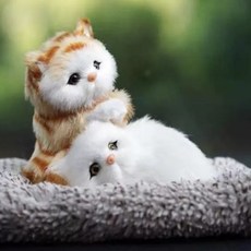 넘버링카 동물인형 차량용 악세사리 인테리어 소품 대쉬보드 탈취인형 강아지 고양이, 1개, 02 오렌지+화이트