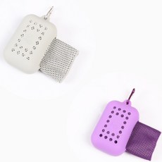 怪獸運動毛巾 2款, 灰色 + 紫色, 1套