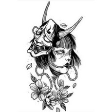 퀘인트 여성 헤나스티커, 1개, 일본 게이샤