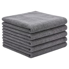 프리지아 차량용 초극세사 양면 세차타월 소형 40Cm X 40Cm, 5개, 그레이