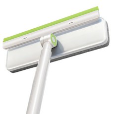 cobbe매직창문청소기 다용도청소도구 창문 유리문 거울청소에적합 섬유천과실리콘스크레이퍼일체형 길이조절가능한스테인레스손잡이 가정용청소필수품 청소편의성UP 청소효과UP, 1+1, 2개