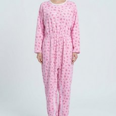 실버플라워 분홍꽃잎 사계절 100% 순면 노인 치매복 기능성 환자 우주요양복, 1개, 일반지퍼, 95(소) 1개, 일반지퍼, 95(소)
