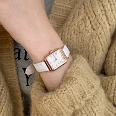 어썸H 여성 패션 가죽 손목시계 스퀘어 캐주얼 시계선물