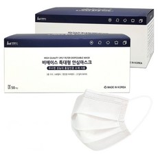 비에이스 국산 특대형마스크, 특대형 화이트, 1개, 100개입