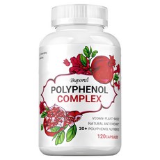 과일 폴리페놀 혼합 캡슐 항산화 효과 노화 방지 면역력 강화 피부 건강 혈액 순환 개선 식물성 캡슐 무첨가제, 1개, 60정