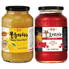 꽃샘 꿀유자차 1kg+오미자차 1kg