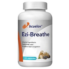 Ezi-Breathe 캡슐 양파추출물 감초추출물 마늘가루 등 3가지 성분으로 비강 막힘 코골이 완화 호흡 개선 면역력 강화, 1개, 60정