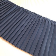 레이스천[자체제작] 프릴 주름레이스 광폭 160mm 끝단 밑단레이스 길이연장 의류리폼 수선, 네이비, 1개