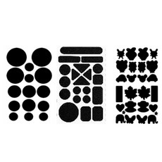 1+1+1 패딩 셀프 수선 방수 패치, 원형+혼합+그림, 1개