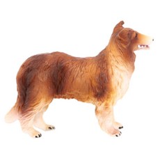 제트피규어 러프콜리 피규어 강아지 반려 동물 농장 장난감 모형, 1개