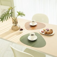 망고보드 가죽 식탁보 방수 테이블보 (무료재단), 160x90cm, 양면 그린 그레이