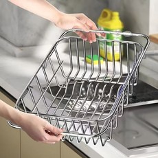 사볼레 스텐 길이조절 싱크대 식기건조대 대형, 1개, 실버, 1단 1개, 실버, 1단