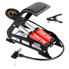 카모아 자전거 에어펌프 다용도 공기주입기, 제로백 더블 에어펌프(레드), 1개