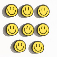 84x84 인테리어 냉장고 자석 마그넷, 블랙옐로우스마일8p