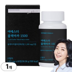 [본사직영] 여에스더 블랙마카 1500 국민영양 프로젝트, 1박스, 60정