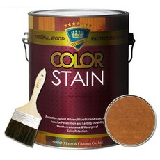 노루페인트 칼라스테인 오일스테인 1.9L + 붓 세트, 모카, 1개