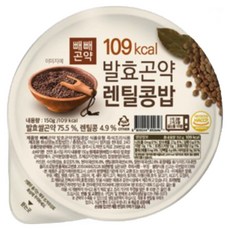 100g당 73kcal 빼빼곤약 발효곤약렌틸콩밥 150g x 13팩, 13개