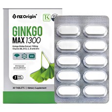 엔젯오리진 징코 맥스 1300, 30정, 1개