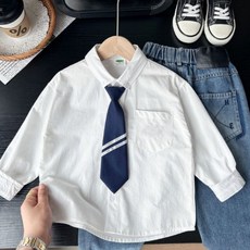 크리스탈하우스 봄 가을 간절기 남아 넥타이 세트 긴팔 셔츠 CB027