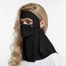 펜타엑스 스포츠 자외선차단 마스크 2단 얼굴 햇빛가리개 골프, 2개, 아이스 블랙