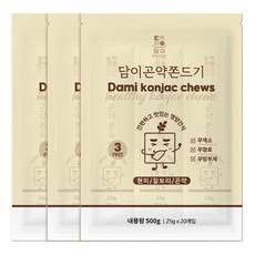 담이곤약쫀드기 16곡물 영양간식 곡물 쫀드기, 60개, 25g