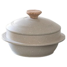 모리다인 IH 직화 인덕션 정담은 가마솥 3중 뚝배기 냄비, 1개, 2-3인용 베이지, 19cm
