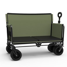 어반콘크리트 캠핑 접이식 의자 웨건 벤치형 웨건 (카키 블랙 아이보리), 1개, 접이식 의자 웨건 (카키)
