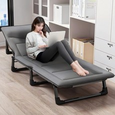 소음적은 접이식침대 사무실 이동식 침대 1인용 침대 그레이 02, 회색