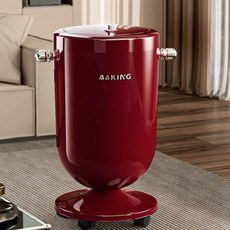 BYOU 모던 디자인 스탠딩 인테리어 쓰레기통 20L 이동식 대용량 거실 주방용, 레드