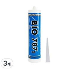 다우실란트 욕실용 실리콘 바이오 707(노즐 포함) 백색, 3개