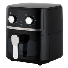 쉐프메이커 대용량 에어프라이어 투명창 6.5L 듀얼히팅 올스텐, 블랙