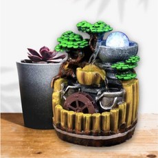 앤트앤비 인테리어 힐링테라피 천연 가습기 미니분수 화분, 미니분수 9111