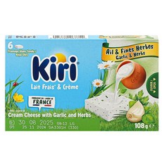 끼리 크림치즈 포션 6P 갈릭앤허브, 108g, 1개