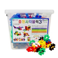 토이맨 중형 사각 블럭3 100p, 혼합색상, 1세트