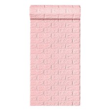 타오진 접착식 폼블럭 이음새 없는 보온 단열 폼타일 70cm x 20m, 1개, 분홍색