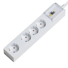 파워존 고용량 웨이브 멀티탭4구 누전차단 50cm 1.5m 3m 5m 7m 에어컨 냉풍기, 50cm화이트 wlb405WT, 1개