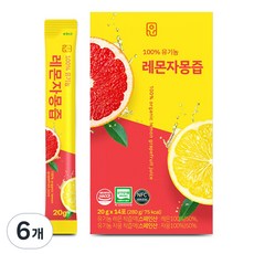 윤고집 유기농 레몬자몽즙 14p, 280g, 6개