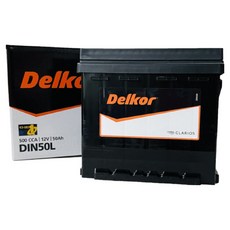 델코 DIN 50L 자동차 배터리 차량용 배터리 코로나EV 니로 스파크 티볼리(가솔린), 1개, 공구대여 O + 폐배터리반납 O