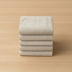 라이프엔라이크 극세사 수건 먼지없는 호텔수건 고흡수 타월, 5개, 오트