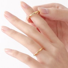 VARAM [1+1+1] 써지컬316L스틸 2mm 라운드 둥근 레이어드 실반지