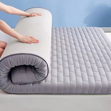 매트리스 접이식 수면매트 다기능 바닥매트리스 심플 매트리스 푹신한 사계절 침대 토퍼, 회색, 8cm