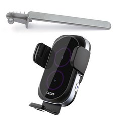 오클립 캐스퍼 8인치 전용 마운트 핸드폰 거치대 고속 무선충전기 세트구성 (10.25인치 비호환), 세트 X500_캐스퍼 오클립, X500 무선충전기