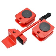 수앤코 바퀴 짐 옮기는 도구 무거운 가구 만능 지렛대, 레드