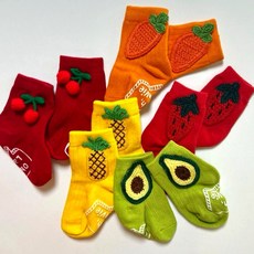 오라비 과일양말 5종세트 아기양말 유아양말 아동양말 0세~5세