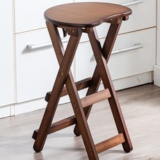 친절한마이쮸 원목 접이식 바체어 바스툴 홈바의자 아일랜드식탁 바의자, 다크우드-일반형, 1개