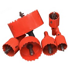 Nicoliley 6PC 홀커터 세트 -50mm 바이메탈 원형 철판 목재 석고 pvc 플라스틱 금속 목공, 6개