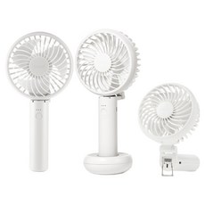 프롬비 사일런트 스톰 저소음 휴대용 미니 선풍기, FA135B, 스노우화이트