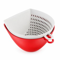 미니채반 야채 과일 세척볼 일본 아케보노 치리토리, 1개, 레드